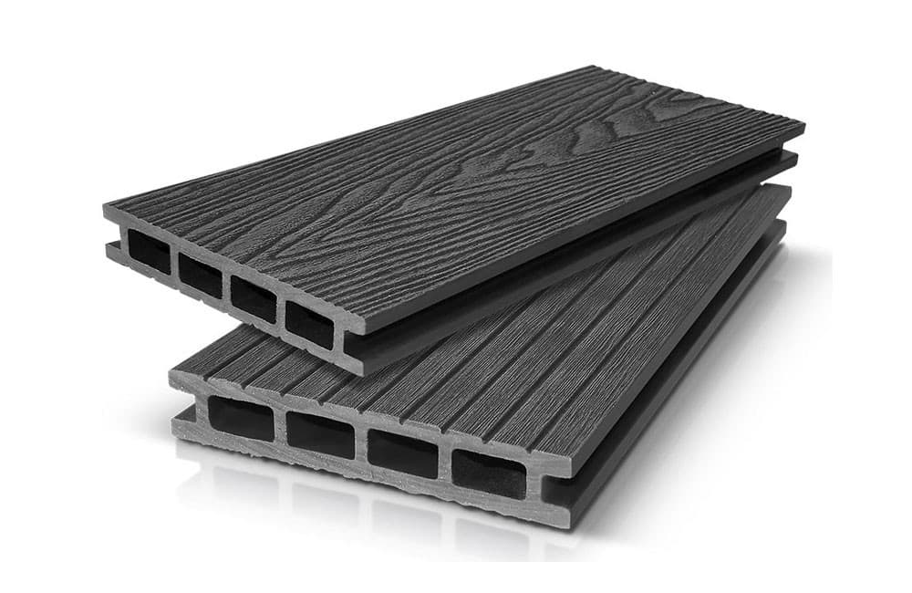 Террасная доска DeckLine Classic 3D-тиснение/широкий вельвет (Черный)