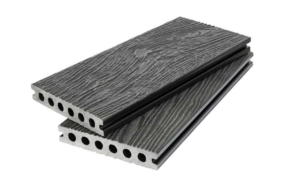 Террасная доска DeckLine Premium 3D-тиснение/двухсторонняя (Черный)