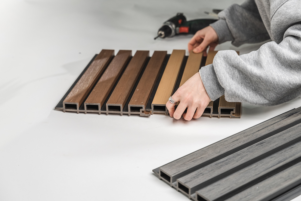 Фасадная (стеновая) реечная панель из дпк CM Wall DUAL, 26x219х3000-4000 мм, MACADAMIA (Макадамия)